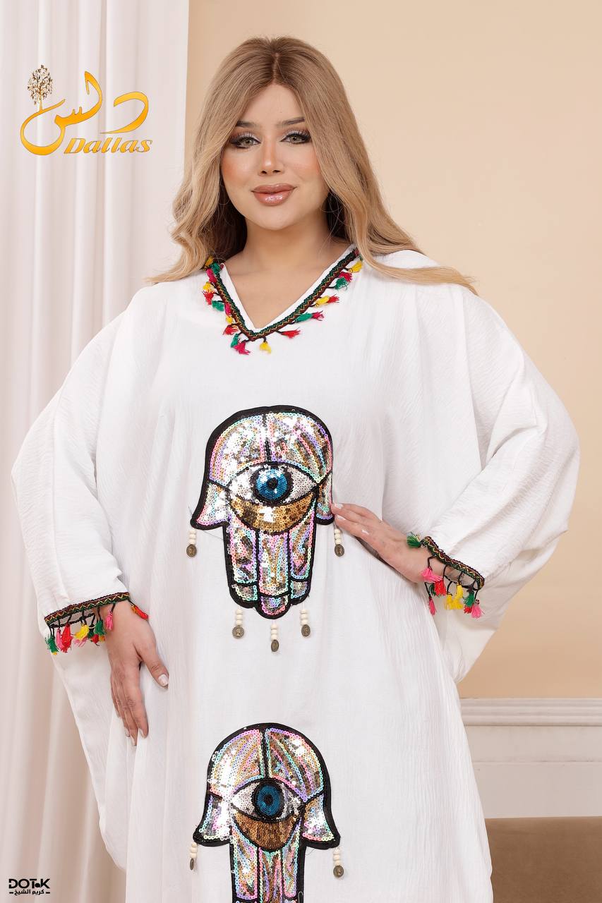 عباية مطرزة بتصميم عصري – قماش مستورد عالي الجودة