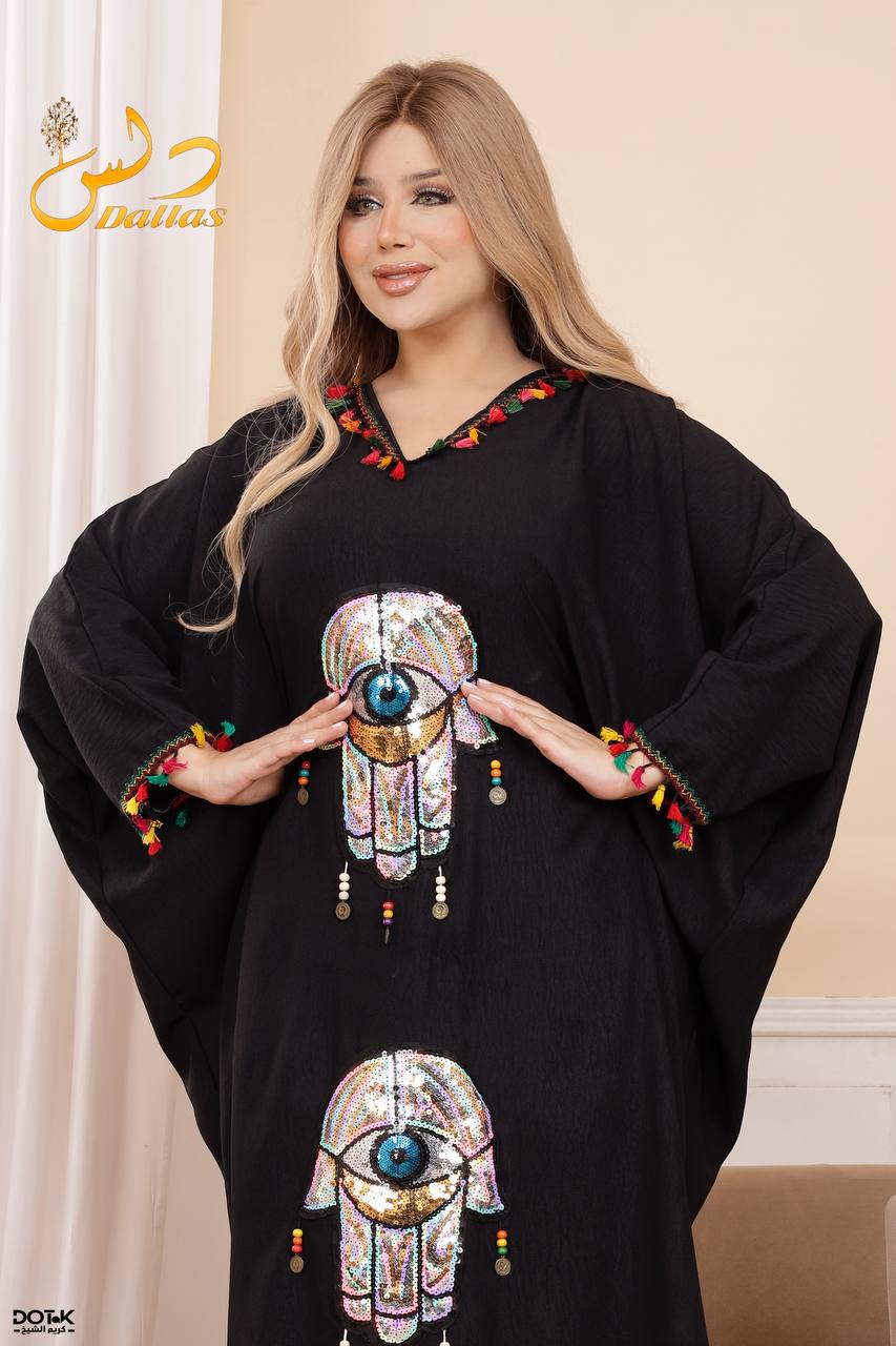 عباية مطرزة بتصميم عصري – قماش مستورد عالي الجودة