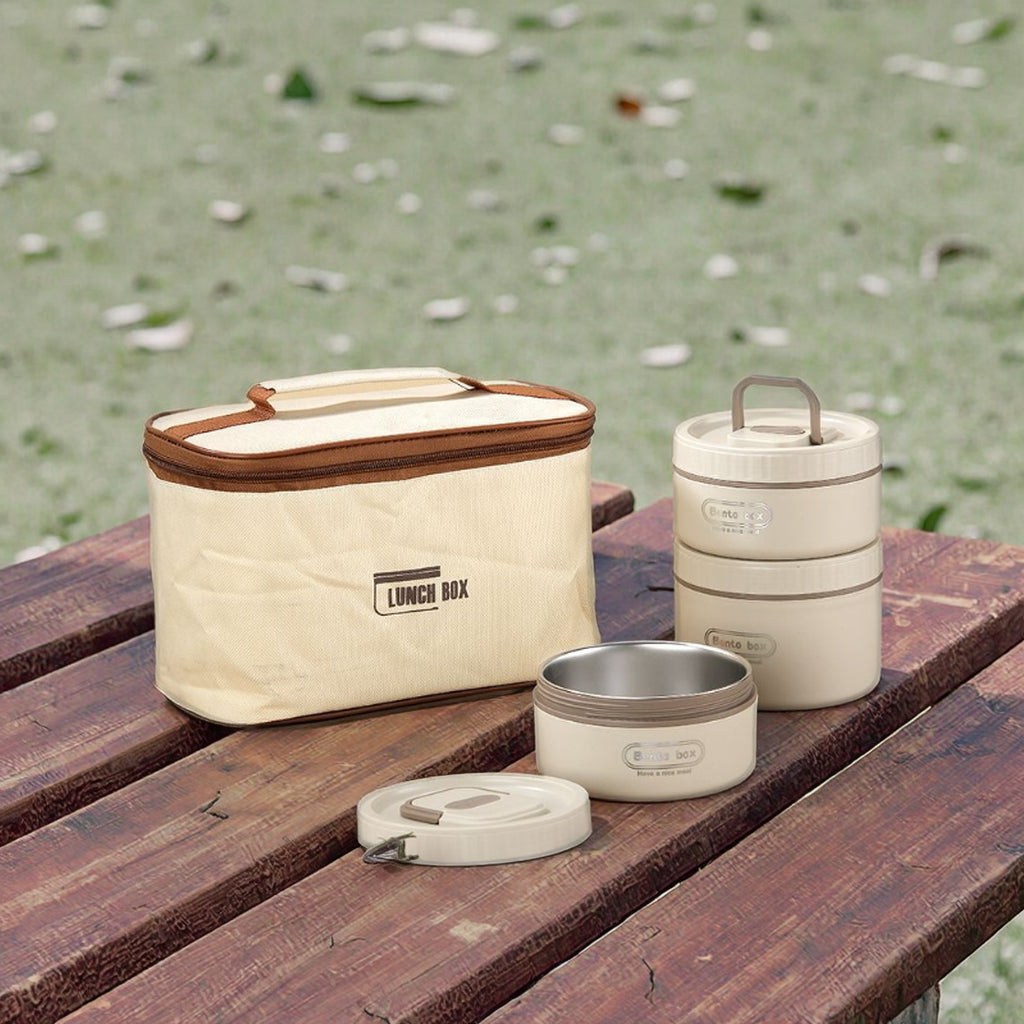 لانش بوكس 4 قطع ستانلس ستيل حراري مع شنطة أنيقة – cwjVYos