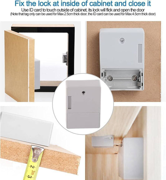 قفل خزانة مخفي بشفرة RFID كود bGxUYMX | قفل ذكي للأدراج والخزائن بدون مفاتيح