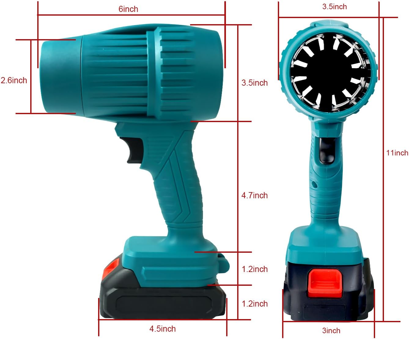 بلاور هواء كهربائي محمول 24 فولت ببطارية ليثيوم قابلة للشحن – Mh4Hnca