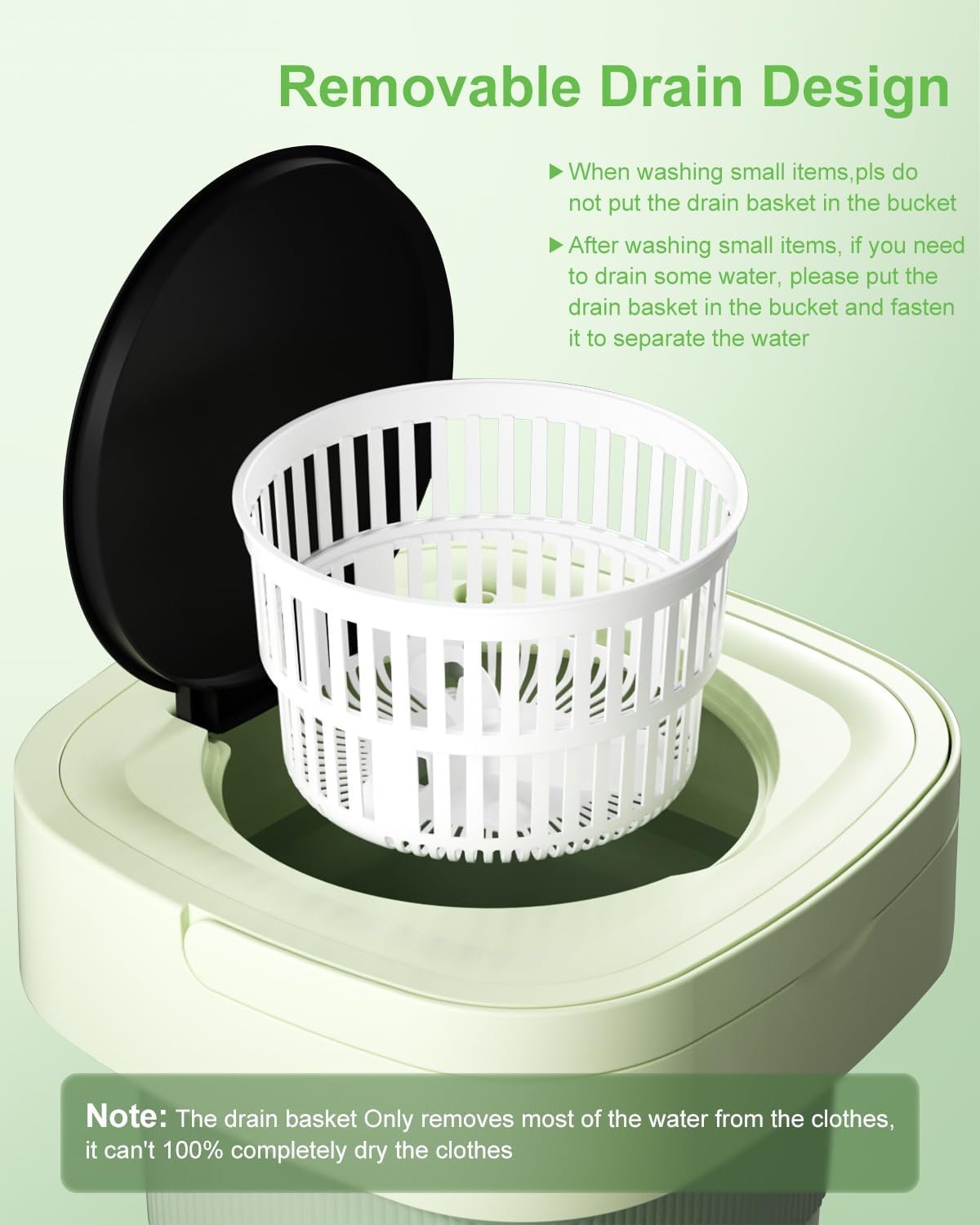 الغسالة المحمولة القابلة للطي lMigDiT | غسالة صغيرة للرحلات والسفر – سعة 2 كجم