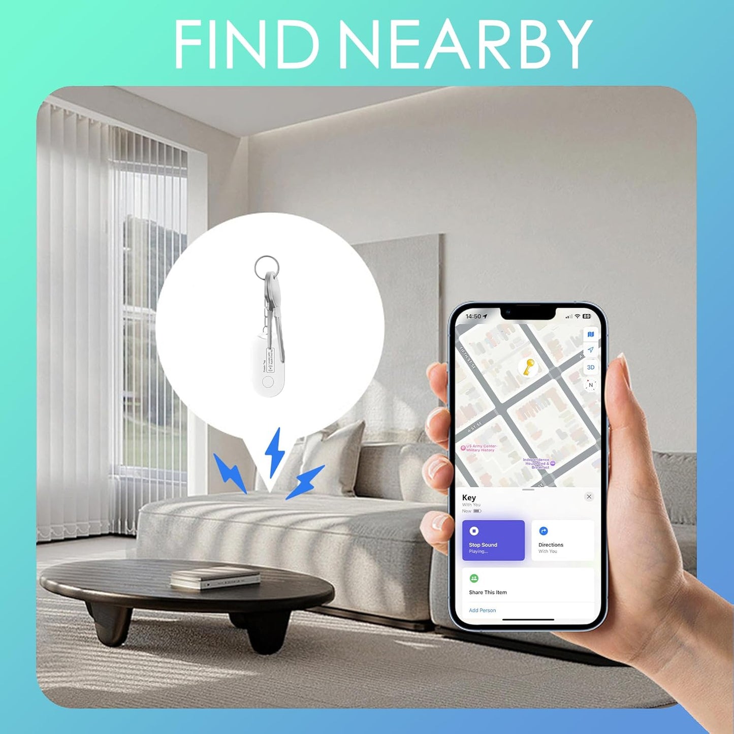 AirTag iPhone SiliconX | جهاز تتبع ذكي للمفاتيح والشنط بتقنية البلوتوث – Find My